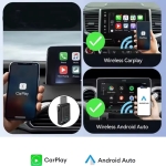 CA03 Безжичен CarPlay/Android Auto Адаптер – Dual-Band 2.4G/5.8GHz, Bluetooth 4.2, Plug & Play, Поддържа OTA