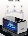WLX-A9P 60W 8-портова USB зарядна станция - Зарежда няколко устройства едновременно, включва зарядни устройства за различни устройства