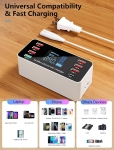 WLX-A9P 60W 8-портова USB зарядна станция - Зарежда няколко устройства едновременно, включва зарядни устройства за различни устройства