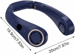 Вентилатор S-20 За Врат 360 регулираем удобен 2W+LCD екран - Тъмно Син
