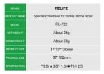 +2.5 RELIFE RL-728  отвертка за ремонт на мобилни телефони