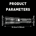 YES-202 Супер ярък LED фенер – акумулаторен, с цифров дисплей и Type-C бързо зареждане