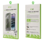 ESD Privacy стъклен протектор с рамка лесен за поставяне iPhone 13 Pro / iPhone 13 / iPhone 14 / iPhone 16E