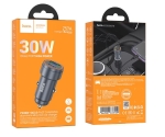 HOCO Z57A Зарядно за кола USB+USB-C PD30W + QC3.0 30W - Type-C към Type-C