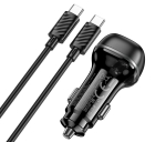 HOCO Z58A Зарядно за кола USB+USB-C PD20W + QC3.0 38W - Type-C към Type-C