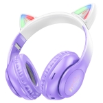 HOCO W42 Cat Ears Безжични слушалки Котешки уши - Лилав
