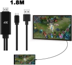 AirSky Type-C към HDMI СЪС ЗАХРАНВАНЕ кабел адаптер за връзка на MHL Android смартфон телефон таблет с телевизор монитор
