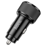 HOCO 12V “NZ14B Guerrero” Черен - Адаптер с 2изх. 50W 2хUSB-C