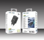 L✮Star LS56 Адаптер 45W 2изх. PD(25W)+QC3.0(20W) SuperFast USB-C - Черен
