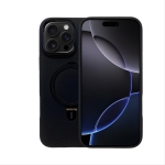 Premium Carbon MagSafe Case TP-100 за iPhone 17 - Space Black