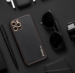 Кожен кейс със силикон отстрани+кам. TP-35 Samsung S22 Ultra - Розов