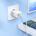 HOCO Адаптер N71 PD30W+QC3.0 - Бял