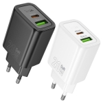 HOCO Адаптер \"N61 Gentle\" PD20WUSB-C+ QC3.0 18W - Бял
