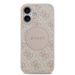 0041 GUESS HC MAGSAFE PU 4G CIRCLE W/ CLASSIC LOGO PINK IP17