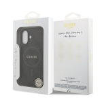 0966 GUESS HC MAGSAFE PU 4G RING CLASSIC LOGO BLACK IP17