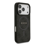 0980 GUESS HC MAGSAFE PU 4G RING CLASSIC LOGO BLACK IP17 PRO