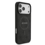 0997 GUESS HC MAGSAFE PU 4G RING CLASSIC LOGO BLACK IP17 PRO MAX