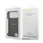 0997 GUESS HC MAGSAFE PU 4G RING CLASSIC LOGO BLACK IP17 PRO MAX