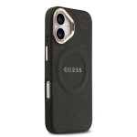 9674 GUESS HC MAGSAFE PU W/ PEONY HOT STAMP BLACK IP17