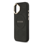 9674 GUESS HC MAGSAFE PU W/ PEONY HOT STAMP BLACK IP17