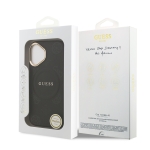 9674 GUESS HC MAGSAFE PU W/ PEONY HOT STAMP BLACK IP17
