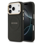 9698 GUESS HC MAGSAFE PU W/ PEONY HOT STAMP BLACK IP17 PRO