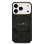 9698 GUESS HC MAGSAFE PU W/ PEONY HOT STAMP BLACK IP17 PRO