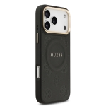 9704 GUESS HC MAGSAFE PU W/ PEONY HOT STAMP BLACK IP17 PRO MAX