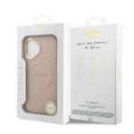 9834 GUESS HC MAGSAFE PU W/ PEONY HOT STAMP PINK IP17