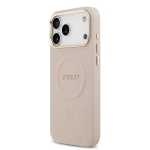 9865 GUESS HC MAGSAFE PU W/ PEONY HOT STAMP PINK IP17 PRO MAX