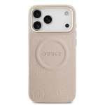 9865 GUESS HC MAGSAFE PU W/ PEONY HOT STAMP PINK IP17 PRO MAX