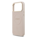 9865 GUESS HC MAGSAFE PU W/ PEONY HOT STAMP PINK IP17 PRO MAX