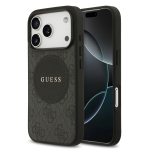 9984 GUESS HC MAGSAFE PU 4G CIRCLE W/ CLASSIC LOGO BLACK IP17 PRO