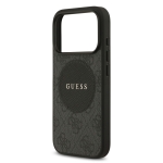 9984 GUESS HC MAGSAFE PU 4G CIRCLE W/ CLASSIC LOGO BLACK IP17 PRO
