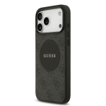 9991 GUESS HC MAGSAFE PU 4G CIRCLE W/ CLASSIC LOGO BLACK IP17 PRO MAX
