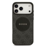 9991 GUESS HC MAGSAFE PU 4G CIRCLE W/ CLASSIC LOGO BLACK IP17 PRO MAX