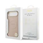 9841 GUESS HC MAGSAFE PU W/ PEONY HOT STAMP PINK IP17 AIR