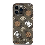 3037 GUESS HC MAGSAFE PU PEONY ON 4G BACKGROUND BROWN IP15 PRO