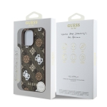 3037 GUESS HC MAGSAFE PU PEONY ON 4G BACKGROUND BROWN IP15 PRO
