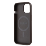 3020 GUESS HC MAGSAFE PU PEONY ON 4G BACKGROUND BROWN IP15