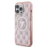 3543 GUESS HC MAGSAFE IML METAL OUTLINE JET SET PRINT TRIANGLE PINK IP16 PRO MAX