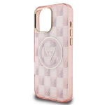 3543 GUESS HC MAGSAFE IML METAL OUTLINE JET SET PRINT TRIANGLE PINK IP16 PRO MAX