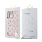 3543 GUESS HC MAGSAFE IML METAL OUTLINE JET SET PRINT TRIANGLE PINK IP16 PRO MAX