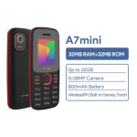 Мобилен телефон IPRO A7 MINI+БГМеню/2G/32MB+32MB/1.77\"/0.08MP/800mAh/Dual SIM/5V 500mA/Фенер