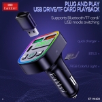 Earldom M103 FM 3.1A. модулатор трансмитер (2 USB изхода + 1USB-C, Bluetooth)