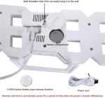 OR 119 CA19 Дигитален светещ LED часовник /Аларма - Бял