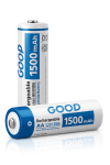 2БР. GOOP AA LR06 никел металнхидрид 1500mAh 1.2 V зареждаща се