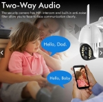 Q20 3MP CCTV камера ( APP:V380PRO ) външна безжична WIFI мрежова сигурност Двупосочна аудио