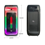 TTD-1001 60W Преносим Bluetooth високоговорител 2x10\' LED подсветка, микрофон и TWS