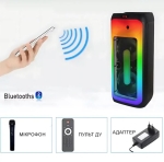 TTD-1001 60W Преносим Bluetooth високоговорител 2x10\' LED подсветка, микрофон и TWS